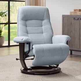 Benchmaster 7868a-he629-21-47 Annika Sky Blue Fabric Adjustable Swivel Recliner