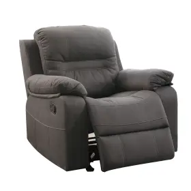Bm166726 Benjara Leatherette Rocker Recliner In Gray