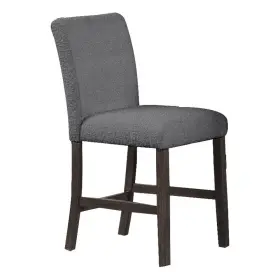 Bm316499 Benjara Ghy 25 Inch Dining Side Chair Set Of 2- Gray Textured Upholstery- Brown