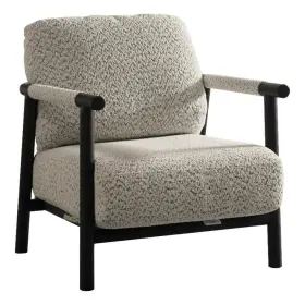 Bm317585 Benjara Cid Bali 28 Inch Accent Chair- Gray Polyester- Cushions- Black Metal- Wood