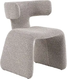 Bm318460 Benjara Cid Fiu 22 Inch Curved Wingback Dining Chair Textured Off White