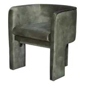 Bm338209 Benjara Gela Dining Chair- Three Legged Barrel Accent Sides- Rainforest Green