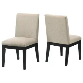 Best Master Furniture 635508220829 Terra Beige Linen Side Chair Set Of 2