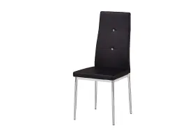 Best Master Furniture 810093245857 Trina Bi Cast Leather Dining Side Chair Set Of 2 Black