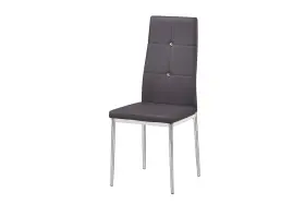 Best Master Furniture 810093245864 Trina Bi Cast Leather Dining Side Chair Set Of 2 Gray