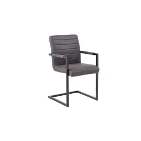 Ba224gc Best Master Furniture Benedict Gray Faux Leather Dining Arm Chair Set Of 2