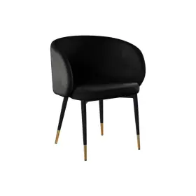Hx009blkc Best Master Furniture Hazel Black Velvet Side Chair