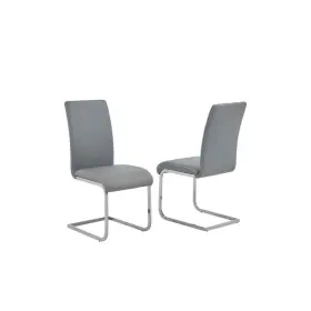 T01gc Best Master Furniture Trinity Grey/silver Modern Side Chairs Set Of 2