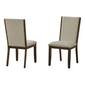 D750-sc Best Quality Furniture Set Of 2 Dining Side Chairs With Deep Brown Wood Frame