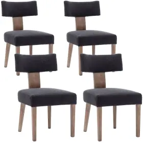 Bestano 624153866483 Modern Dining Chairs Set Of 4 Comfy Upholstered Side With Wood Legs