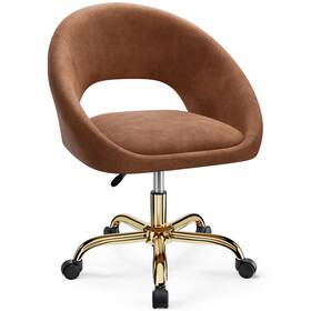 Bestera 679065052592 Vanity Chair With Wheels Modern Makeup Chairs Back Adjustable He