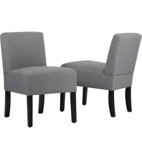 Bestmassage 848837026400 Accent Chair Set 2 Chairs Living Room Armless Dining Ch