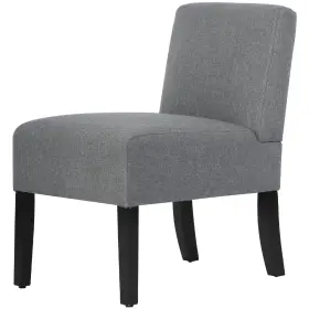 Fdw-at-255-grey Bestmassage Dining Chairs For Living Room Armless Chair Modern Design Fabric Cont