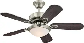 7230300 Bestoffice 313092660633 Cassidy Indoor Ceiling Fan With Light 36 Inch Brushed Nickel