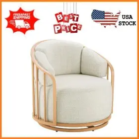 063027 Better Homes & Gardens Inch And Lillian Swivel Birdcage Chair Cream Boucle