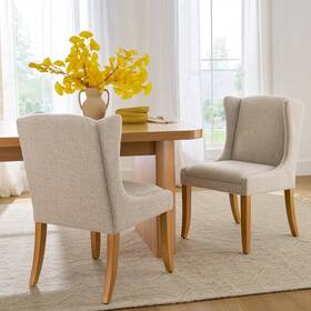 Better Homes & Gardens 840697222008 And Windsor Upholstered Wingback Dining Chair 2 Pack Cream