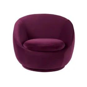 Bh3436211066112 Better Homes & Gardens And Mira Swivel Chair Merlot Velvet