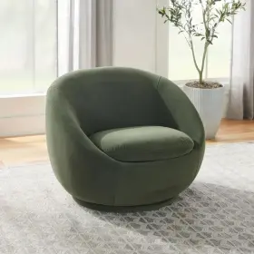 Bhs336211066023 Better Homes & Gardens And Mira Velvet Swivel Chair Olive