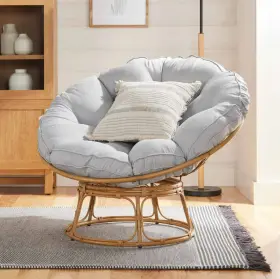 Gbo18-302p Better Homes & Gardens Papasan Chair White Sherpa 4.5ftft Fleecy Easy Assembly