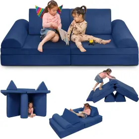 Bbc002pa Betterhood Large Imaginative Play Couch Sofa For Kids - Creative Blue