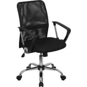 Fmbmch69 Black Mid- Mesh Office Chair Chrome Finished Base Mid-back With