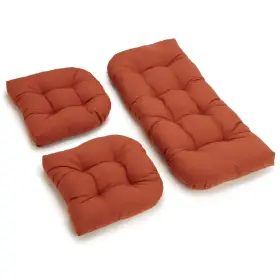 93180-s3-tw-sp Blazing Needles U-shaped Twill Tufted Settee Cushion Set - Of 3 Spice