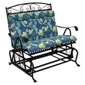 93458-reo-28 Blazing Needles Oudoor Loveseat Glider Cushion 1 Piece Seat And Back Spun Polyester