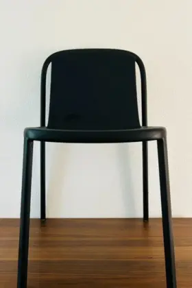 Dz1-decchr-bk Blu Dot Decade Chairs Black Stackable Indoor/outdoor No Wear Excellent Condition