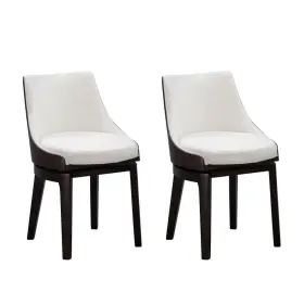 84072 Boraam Orleans Swivel Low Back Dining Chairs - Set Of 2