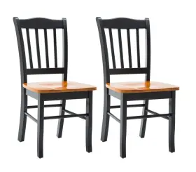 Boraam 888437105365 Shaker Dining Room Side Chairs Set Of 2 - Black/oak