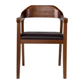 Boraam 888437773175 Rasmus Rubberwood Dining Armchairs Chestnut Wire-brush Rustic Mid-century Moder