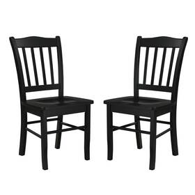 Boraam 91136869 Set Of 2 Shaker Dining Chairs Black