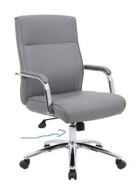 B696c-gy Boss 751118069679 Modern Executive Conference Chair Grey