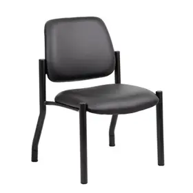 B9595am-bk Boss Office Armless Guest Chair 300 Lb. Weight Capacity