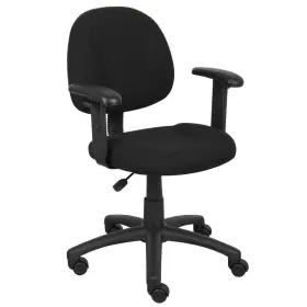 B316-bk Boss Office Products Homepro 25 Inch Wide Black Adjustable Arm Task Chair