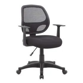 B606 Boss Office Products Black Fabric Mesh Back Task Chair With Fixed Arms