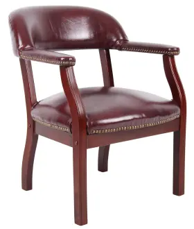 B9540-by Boss Office Products Captain S Chair In Burgundy Vinyl