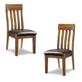 Bowery Hill 198508935204 Set Of 2 Upholstered Dining Chairs In Medium Brown