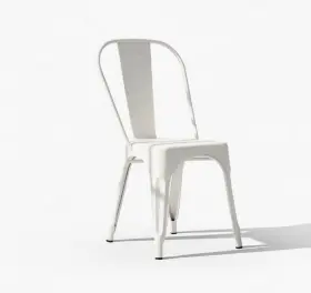 Bh-1521511 Bowery Hill Metal Dining Chair White