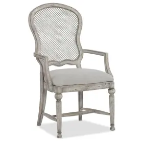 Bh-4752-1936772 Bowery Hill Modern / Contemporary Metal Back Arm Chair In Gray Wood