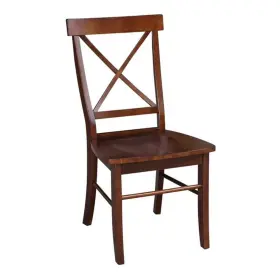 Bh-4752-1955171 Bowery Hill Set Of Two X-back Chairs With Solid Wood Seats In Espresso