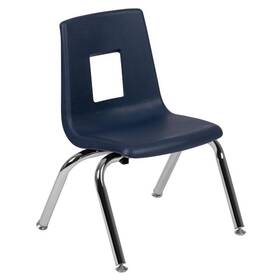 Bowery Hill Bh-4752-1984010 Contemporary Student Stack School Chair - 12-inch In Navy