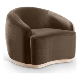 Bh-4752-2935934 Bowery Hill Contemporary Brown Durable Velvet Upholstered Chair