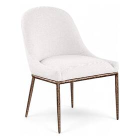 Bowery Hill Bh-4752-2998099 Contemporary Cream Linen Textured Performance Fabric Dining Sc