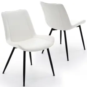 Br2320000-p Brage Living Dining Chairs Set Of 2 Pu Leather Modern Armless Kitchen Room