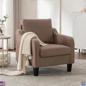 Db25lc001 Brand Jiaylivin Beige Boho Accent Chair - Comfy Plush Armchair For Living Room And Reading Nook