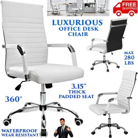 Frmx-012-w Branded Office Computer Desk Chair High Back Rolling Executive Luxurious Leather Swivel