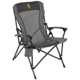 Browning 8517158 Fireside Gold Buckmark Chair Charcoal Grey Folding Outdoor Seat