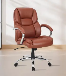 Brylanehome 195844621709 500 Lbs. Weight Capacity Memory Foam Office Chair - Brown