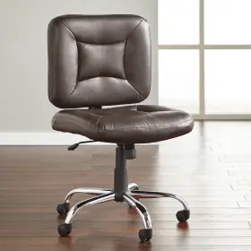 Brylanehome 196391949865 500 Lbs. Weight Capacity Armless Office Chair - Brown